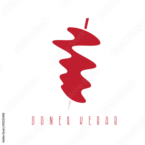 gyros doner kabob isolated vector design template