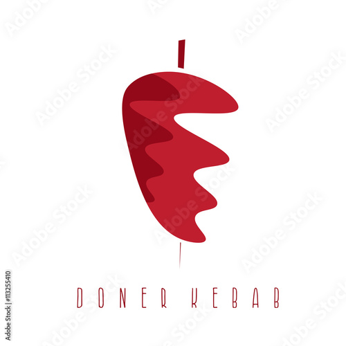 gyros doner kabob isolated vector design template