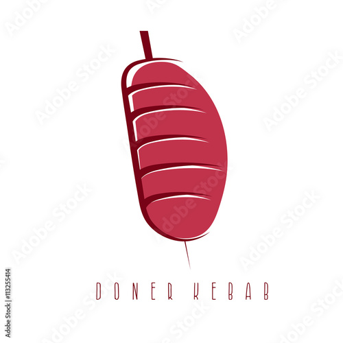 gyros doner kabob isolated vector design template