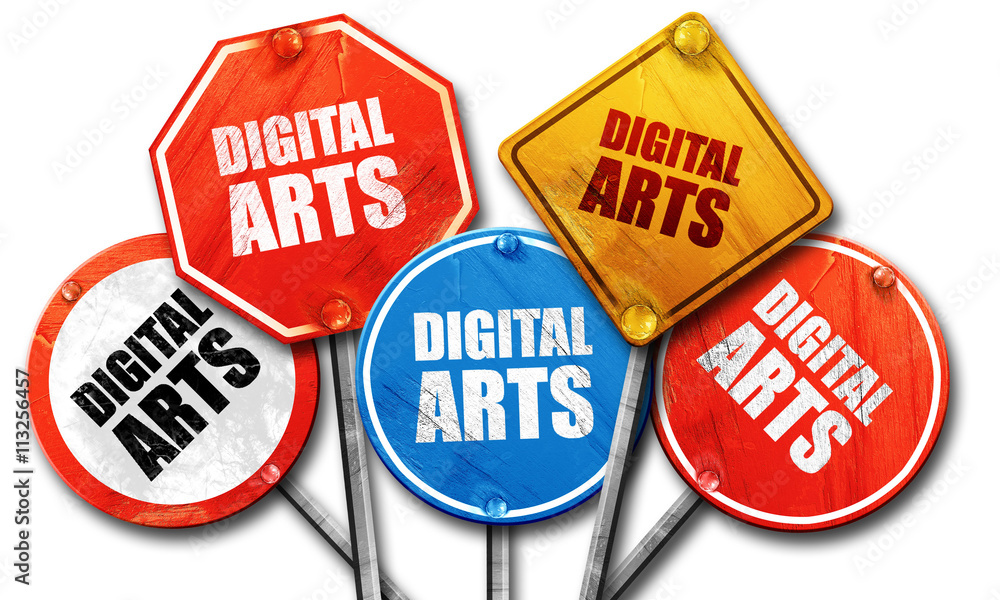 digital arts, 3D rendering, rough street sign collection digital arts, 3D rendering, rough street sign collection