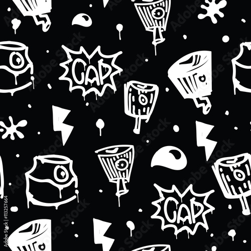 graffiti seamless pattern