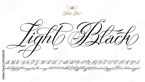 Light Black Tattoo Font
