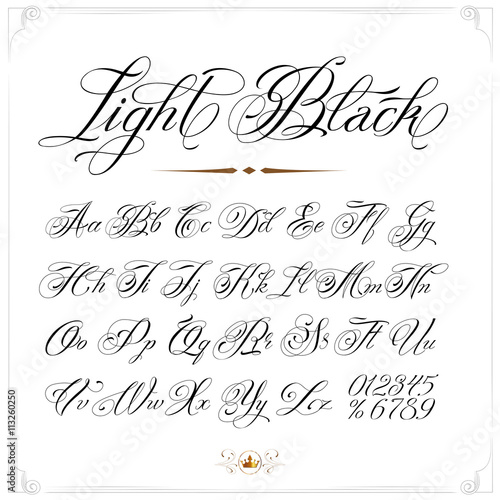 Light tattoo font