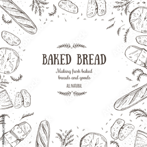 Bread design template. Vector illustration