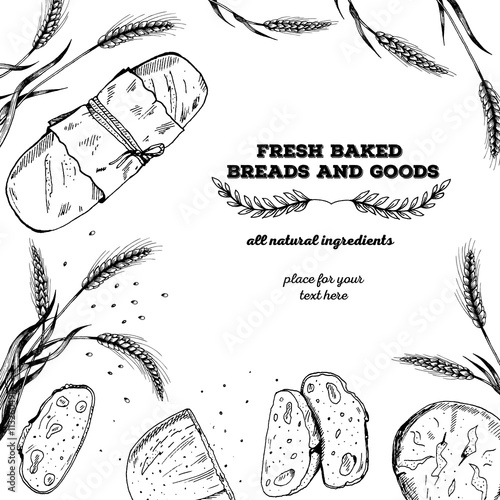 Bread design template. Vector illustration
