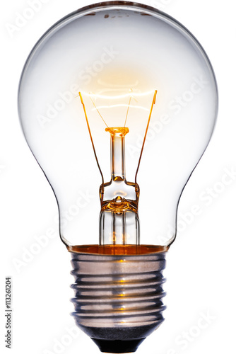 Glowing light bulb