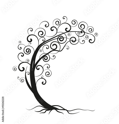 Vector silhouette tree