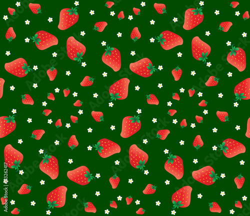 Strawberry vector pattern