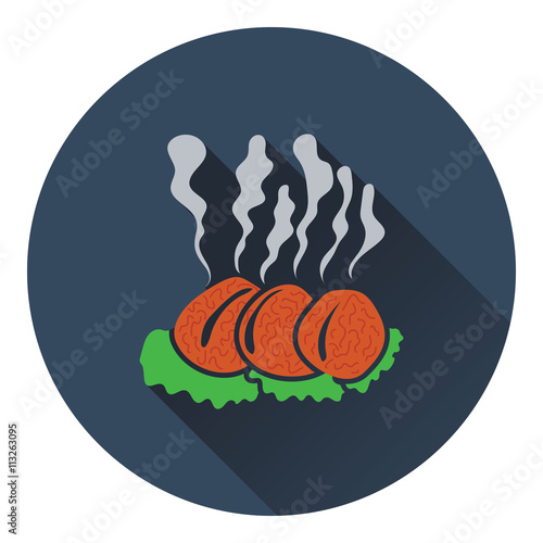 Smoking cutlet icon