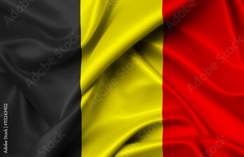 Belgium flag of silk illustration