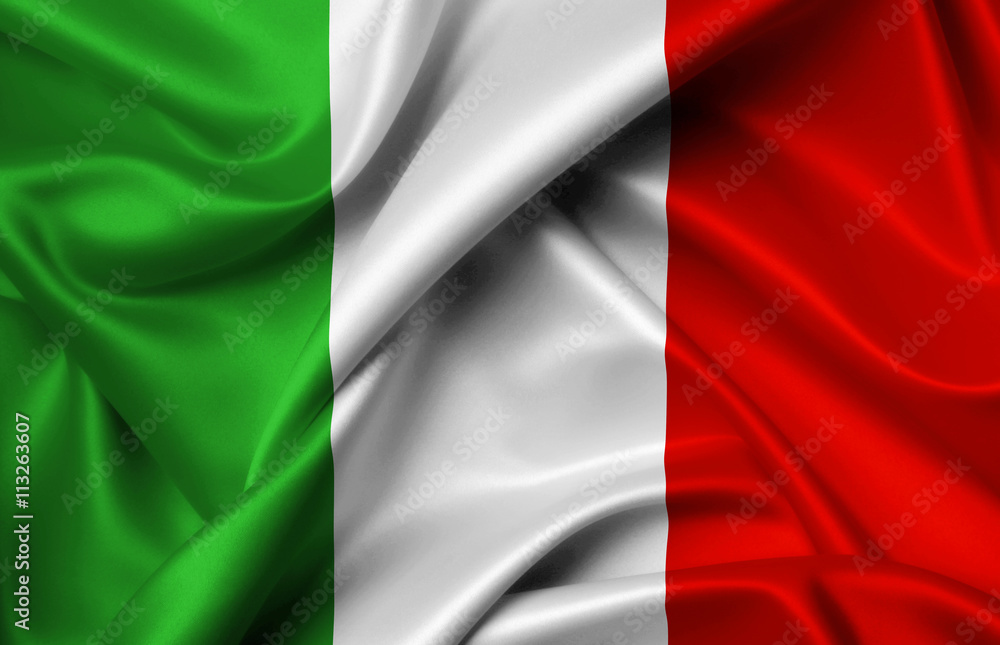 Italy flag of silk illustration