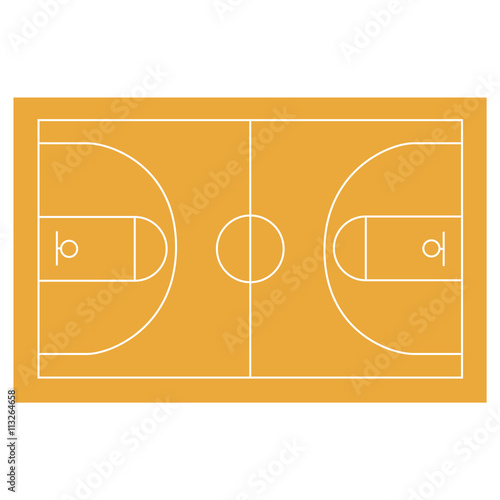 Basketball field, court, yard, FIBA, infographics, horisontal