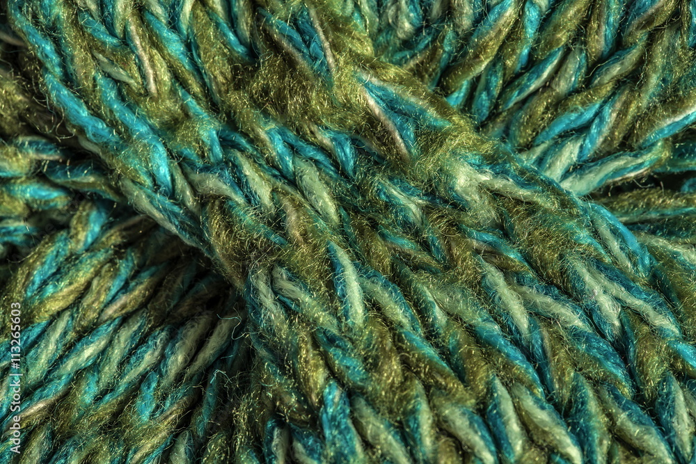 green wool texture backgroung