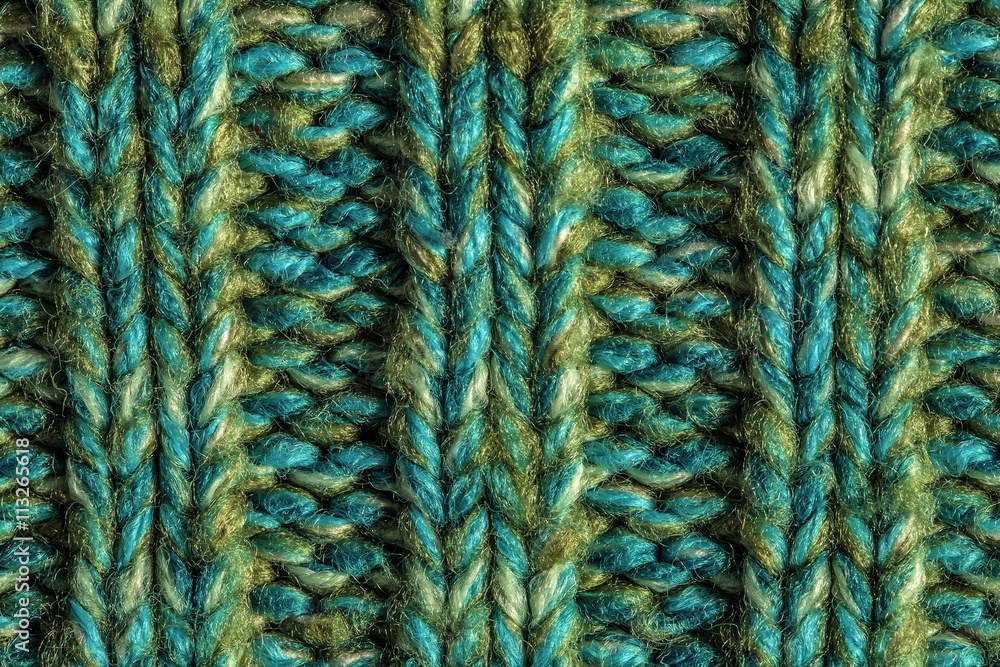 green wool texture backgroung