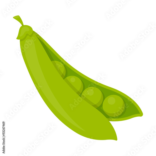 Peas icon cartoon. Singe vegetables icon from the eco food set.