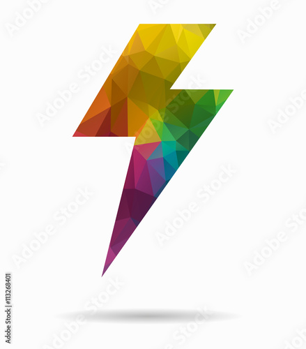 lightning poly icon