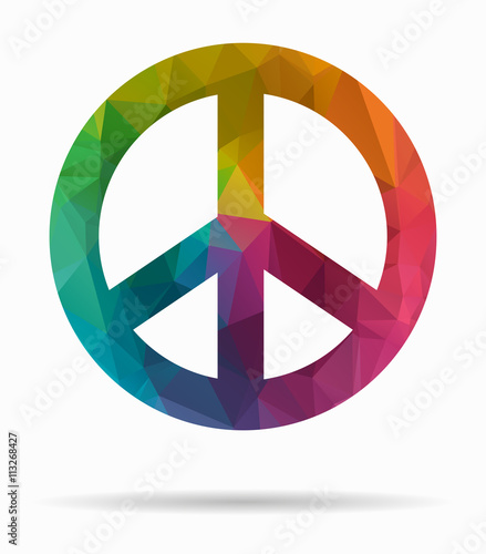peace poly icon