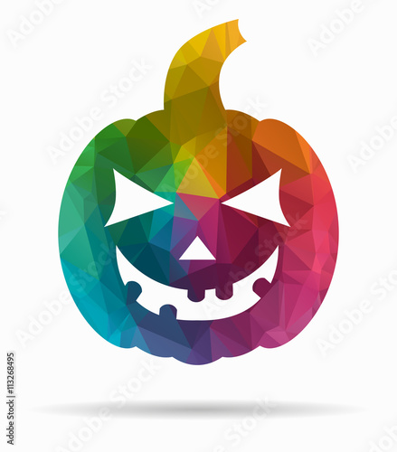 pumpkin poly icon