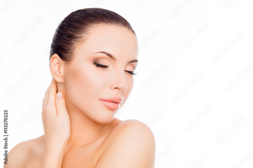 Calm sensitive pretty woman with clean fresh body Calm sensitive pretty woman with clean fresh body