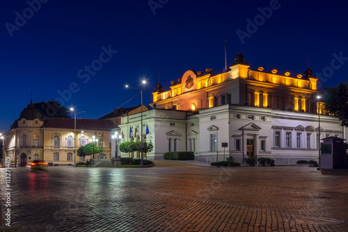 Amazing Night photo of National Assembly in city of Sofia, Bulgaria