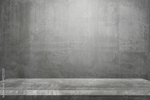 empty table top Ready for product display montage; cement table.