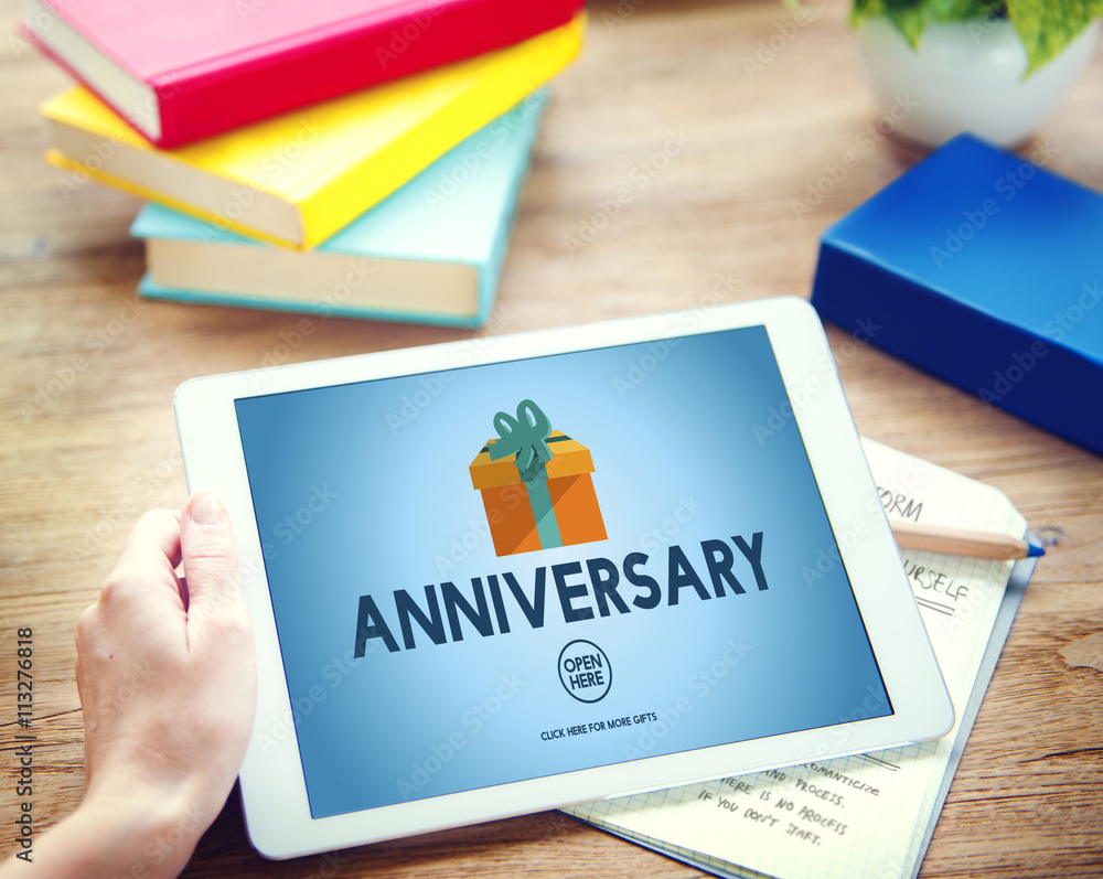 Anniversary Celebrate Annual Enjoy Event Memory Concept Anniversary Celebrate Annual Enjoy Event Memory Concept