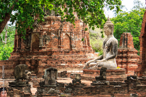 ancient buddha image statue at Sukhothai historical park Sukhothai province Thailand
