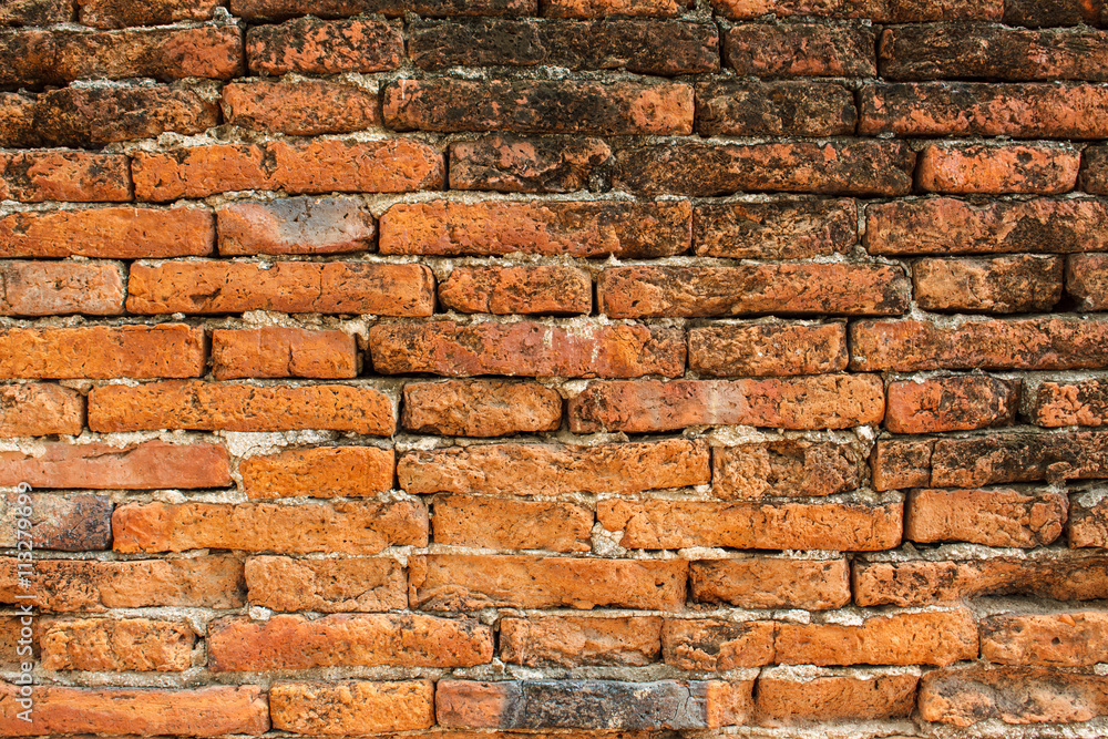 Fototapeta premium Detail of the brick walls of the old