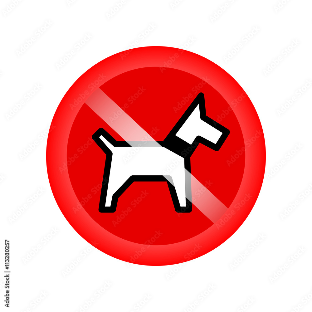 No dogs sign isolated on red background. No dogs sign isolated on red background.