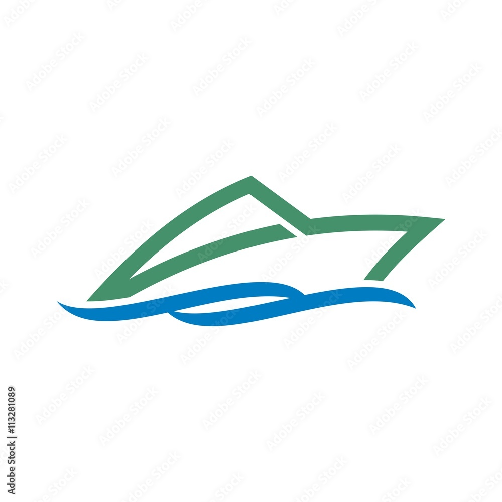 Sailing Boat vector icon symbol yacht Sailing Boat vector icon symbol yacht