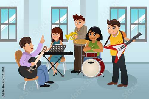 Students in Music Class
