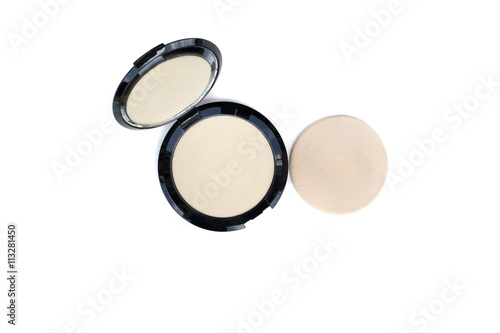 makeup pressed powder and puff