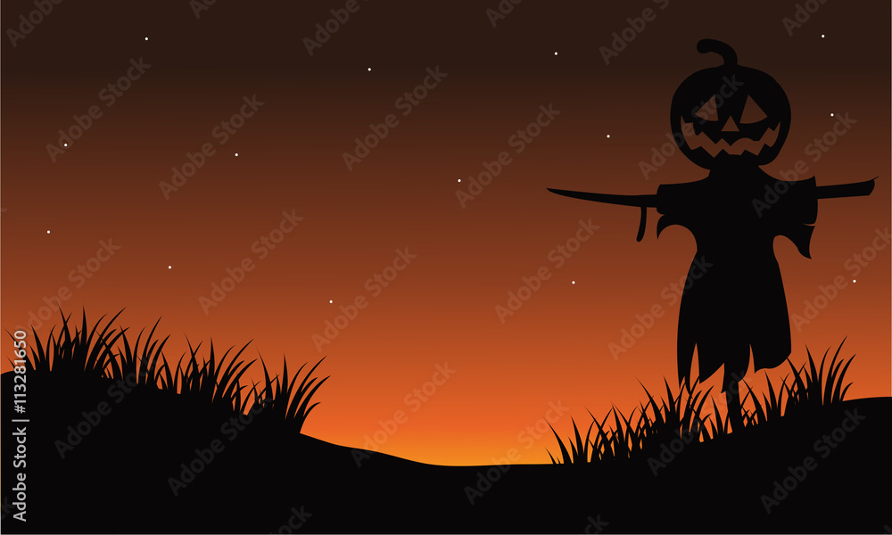 Scarecrow silhouette halloween backgrounds