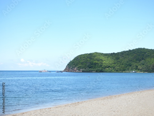 summer background sandy thailand beach at north of koh phangan