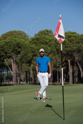 golf player portrait at course