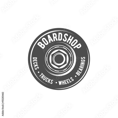 vintage biking and skating badge  logotype