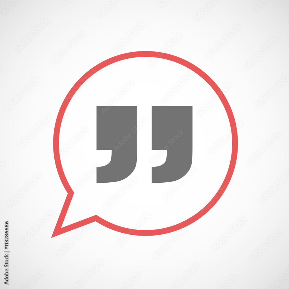 Isolated comic balloon with quotes Isolated comic balloon with quotes