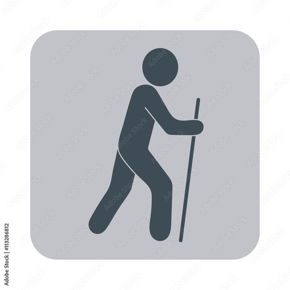 Hiking icon illustration isolated vector Hiking icon illustration isolated vector
