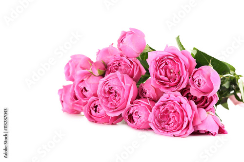 Beautiful pink roses isolated on a white © 5second