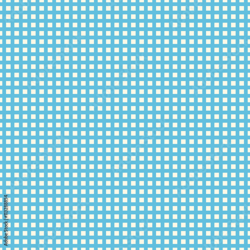Seamless striped blue grid pattern. Abstract repeated crossing lines texture background.