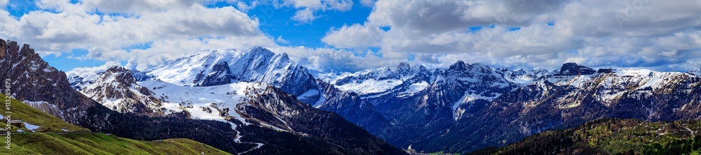 Beautiful view of the top of the dolomites.