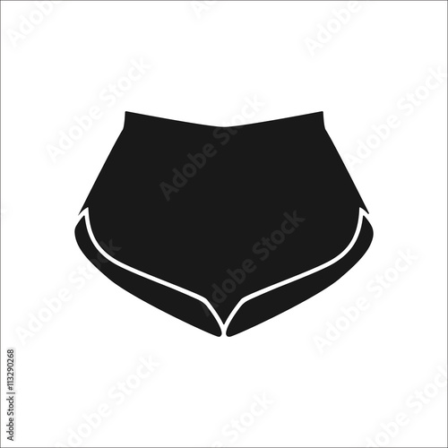 Running shorts sign simple icon on background