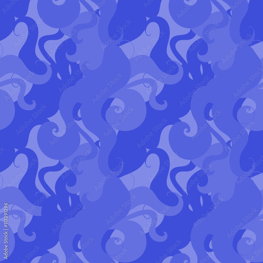 Seamless abstract pattern waves hair background