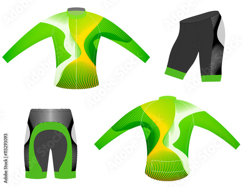Cycling vest long sleeved style vector design on a white background