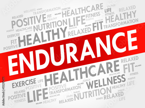 ENDURANCE word cloud background, health concept