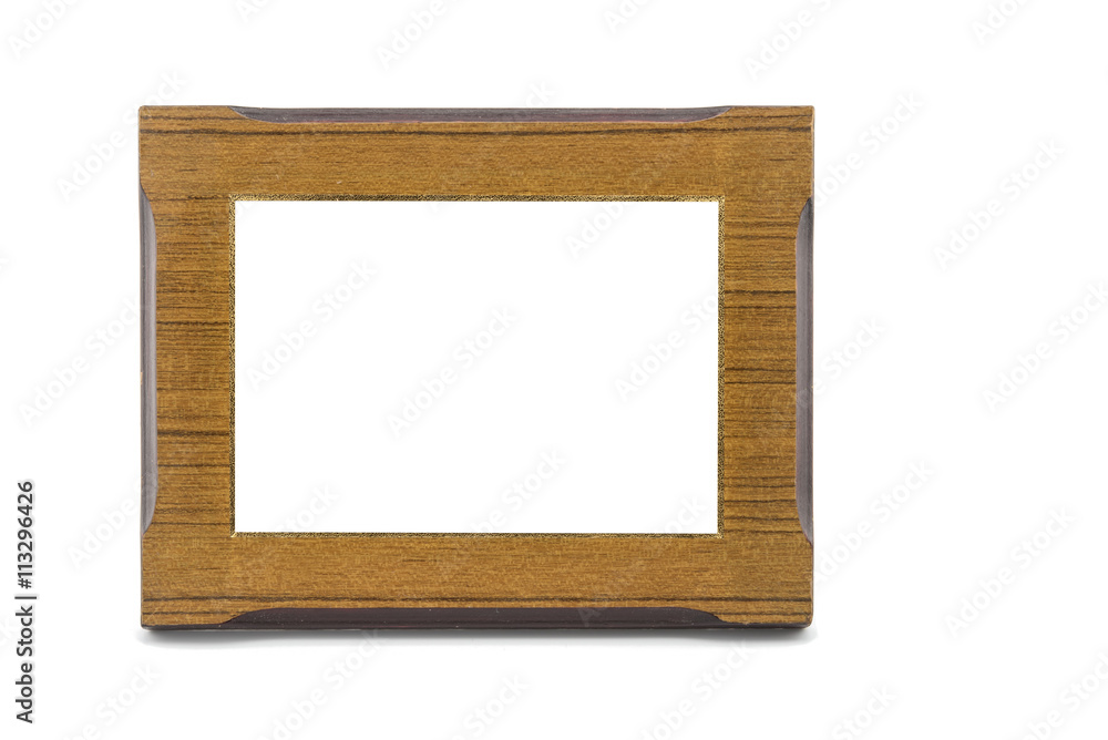 Wood frame isolated on white. Clipping path Wood frame isolated on white. Clipping path