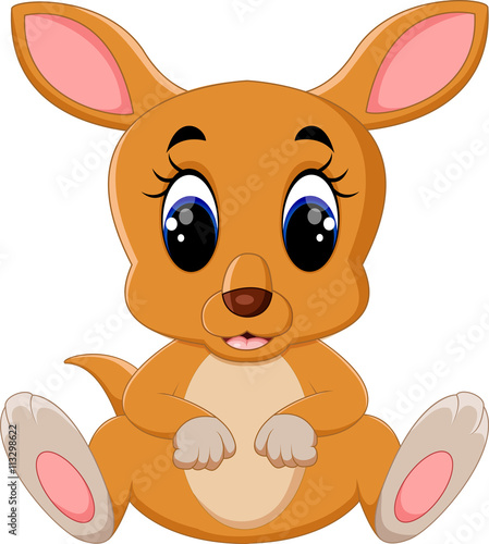 Cute kangaroo cartoon