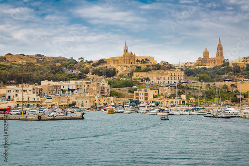 Port in the town of Mgarr in Gozo