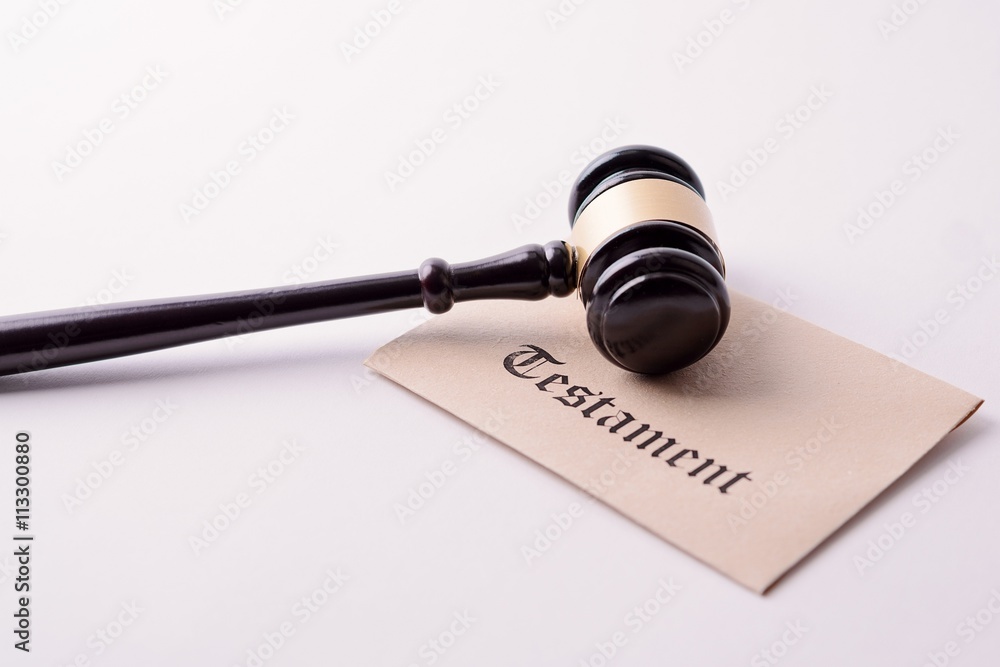 Judge's gavel - the symbol of law on testament