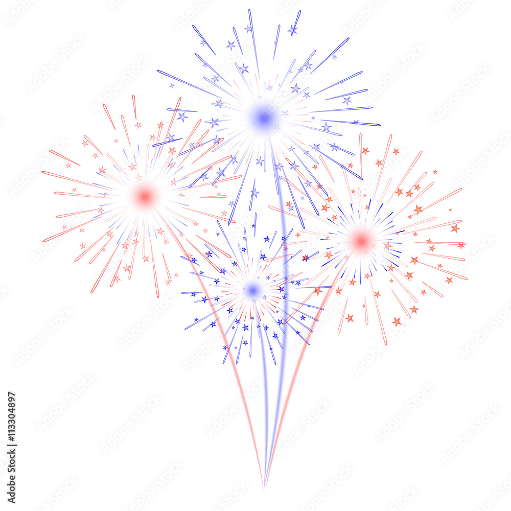 Fireworks vector illustration